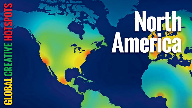 Global creative hotspots: North America