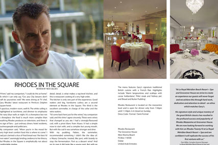 Gary Rhodes: launches customer magazine