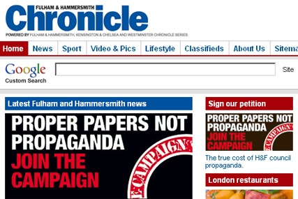 Fulham and Hammersmith Chronicle: campaigns against council-run papers