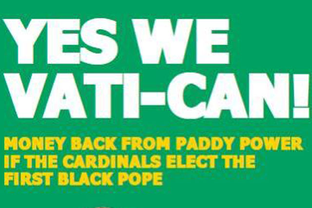 Paddy Power Promises To Throw Kitchen Sink At Papal Election