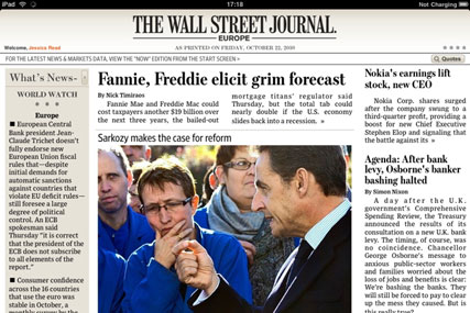 WSJ: launches Europe iPad app