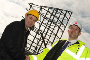 The NEC Group director of arenas Phil Mead (L)