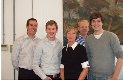 From left: Andy Mouldycliff, Matt Deegan, Deanna Hallett, Gregory Watson and Sam Starling. Not pictured: Nicky Tate and Ambrose Heron