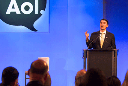Tim Armstrong, AOL's chairman and chief executive, addresses shareholders