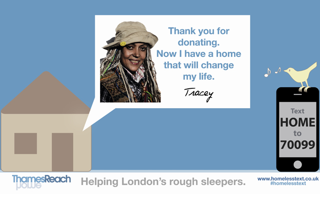 ThamesReach ad: supported by Clear Channel