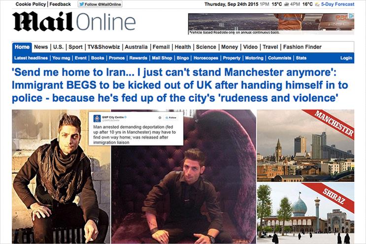 MailOnline: its audience grew by 16% for the 11 months up to the end of August