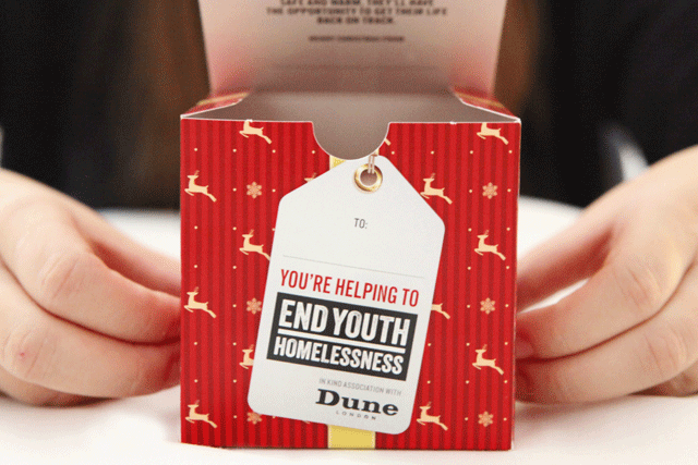 Dune: rolls out charity boxes