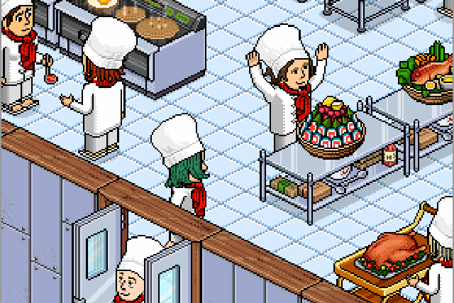 Habbo: social network's kitchen theme