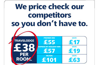 Travelodge price comparison