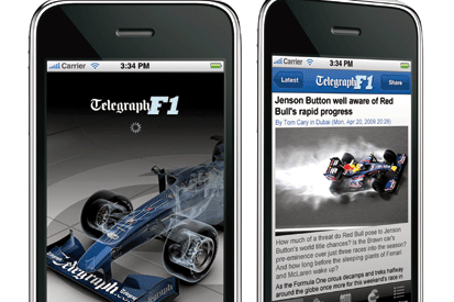 TMG's new F1 iPhone app