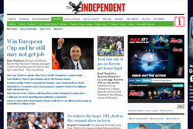 The Independent: monthly unique browsers grew by 13.33% in March