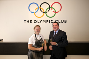Angela Hartnett and Greg Lawson at the London 2012 Olympic Games