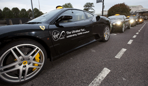 Virgin Media promotes ultra fast broadband with luxury taxis