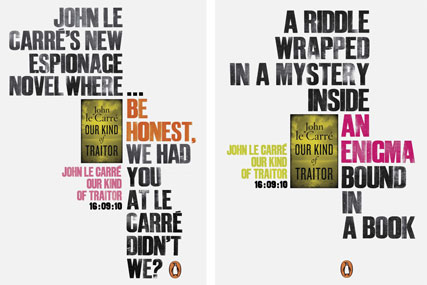 Penguin…promoting the launch of the latest le Carré novel