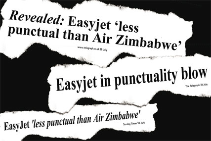 Ryanair: press ad quotes newspaper headlines