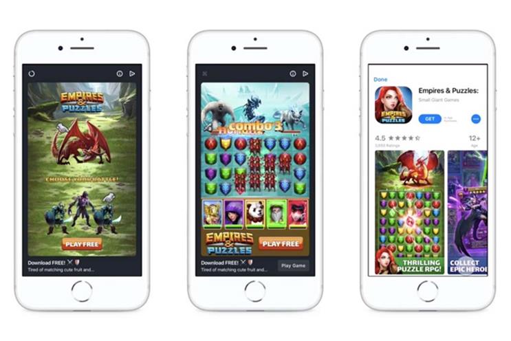 Facebook: new playable ad formats come in rewarded or interstitial form