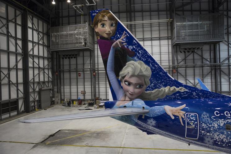 Passenger jet gets 'Frozen' treatment with 21-day paint job