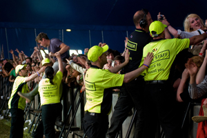 G4S staff helping festival goers at this year's T in the Park