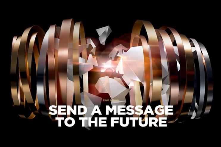 Those who pass the time barrel will be invited to leave a 15-second message (image: hennessy.com)
