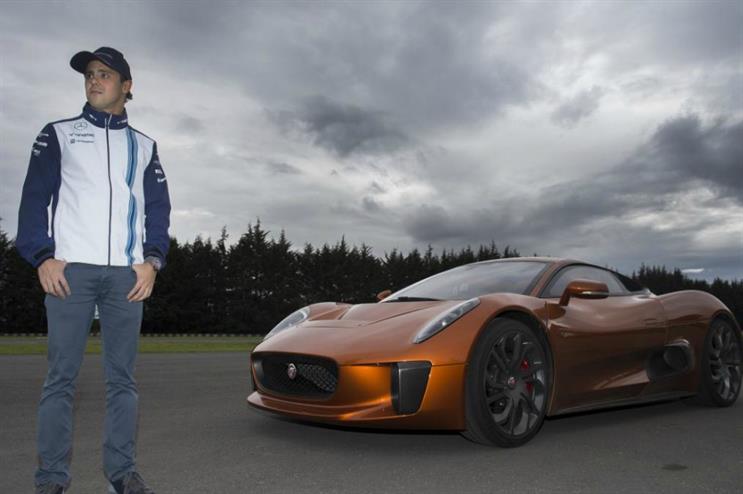 Felipe Masa drove the exact C-X75 that featured in Spectre around a race track in Mexico City