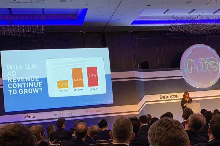 WPP's Karen Blackett speaking at the Deloitte/Enders Analysis conference