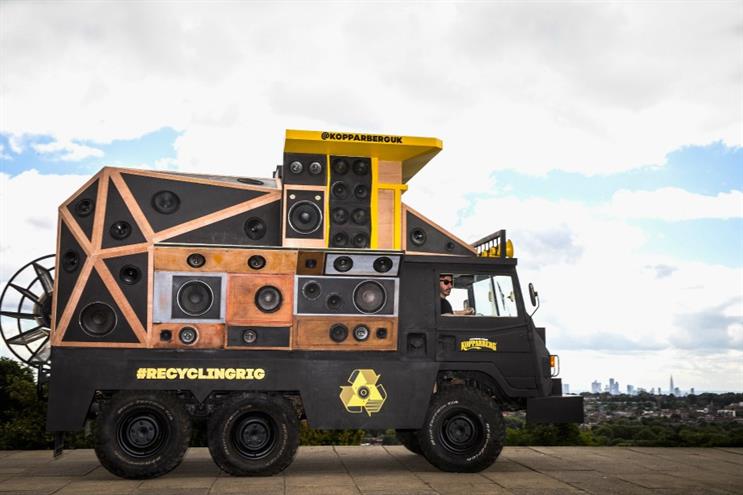 Kopparberg unveils 'Recycling Rig' stunt