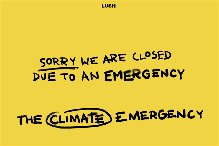 Lush: current website home page