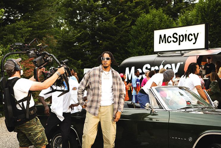 McDonald's: McSpicy van and the burger feature in the video