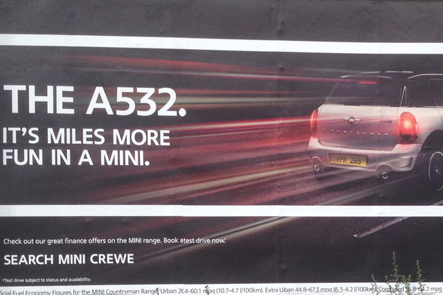 Mini: ASA rules poster ad would give the impression of excessive speed