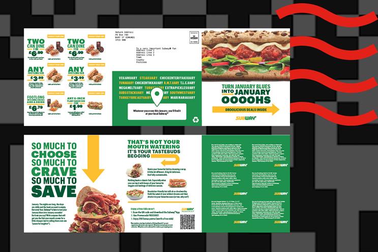 Subway's "Trailblazing Mail": smart use of physical and digital