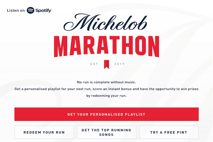 Michelob Ultra targets runners through global Spotify campaign