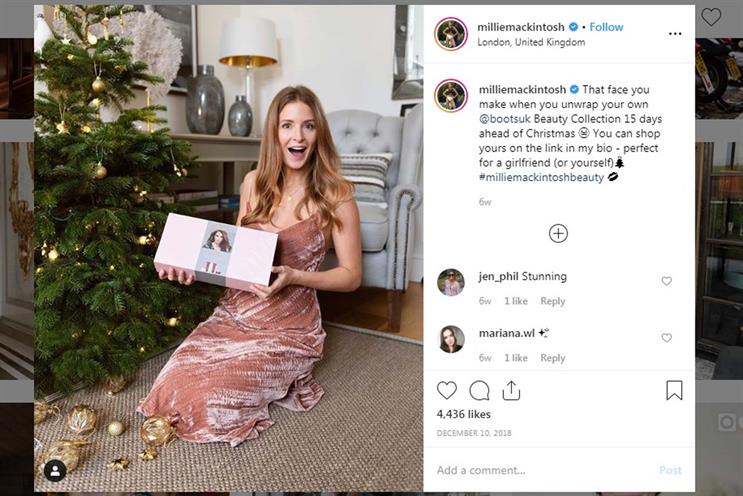 Celebrity influencer Millie Mackintosh