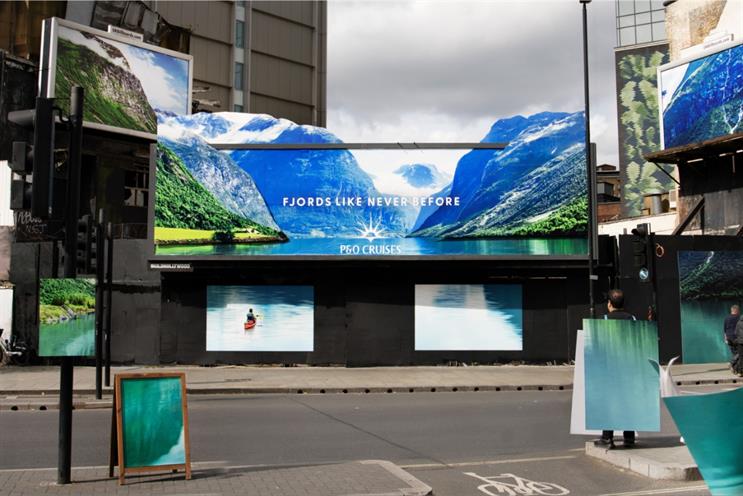 P&O Cruises: activation is taking place until 20 April at London’s Westminster Bridge