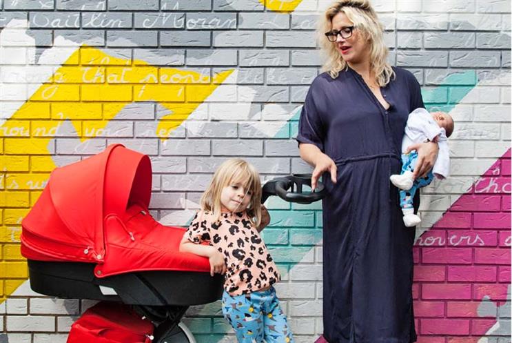 Anna Whitehouse, founder of Mother Pukka, with her two children