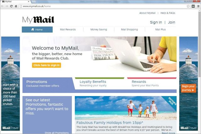 MyMail: MailOnline unveils rewards hub