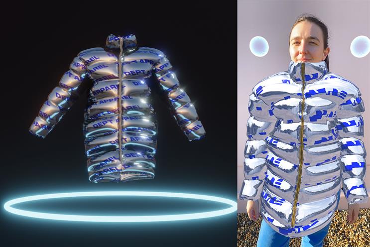 Dept: puffer jackets are available to try-on in via Snapchat