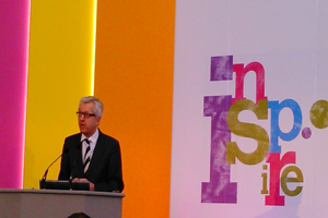 Nick de Bois speaking at Confex: more needs to be done around apprenticeships