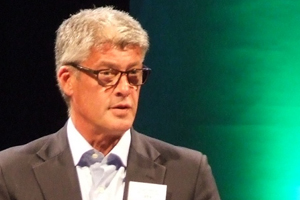Nigel Nathan of Olympia London speaks at AEV's AGM