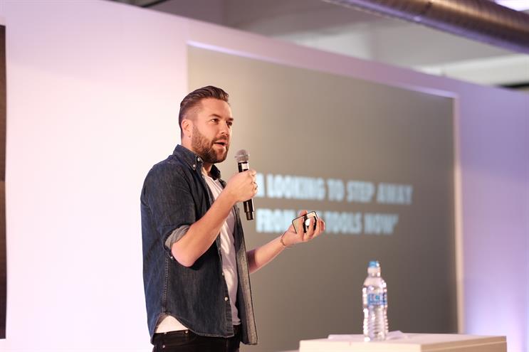 Nils Leonard speaking at the D&AD Festival