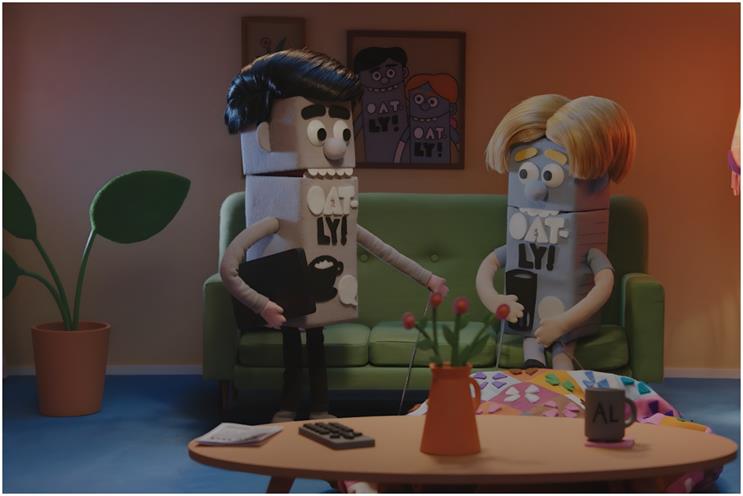 Oatly: puppets Norm (left) and Al try and navigate being plant-based