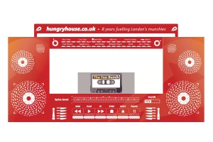 A mock-up of the Hungry House sound system