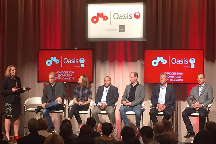 The OMD Oasis panel at CES included speakers from Spotify, Under Armour and more