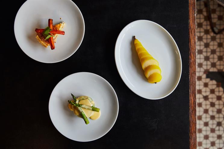 OpenTable: menu designed by Barclay