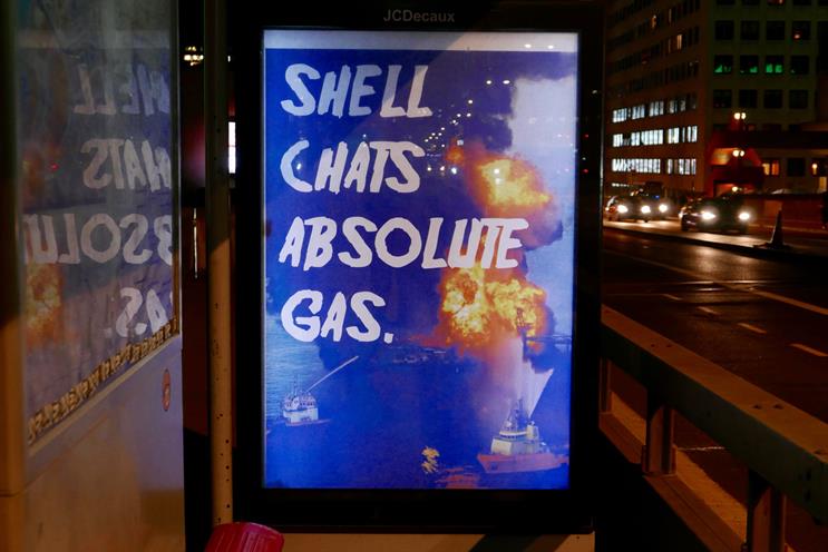 Shell protestors create ads decrying brand's sustainability marketing
