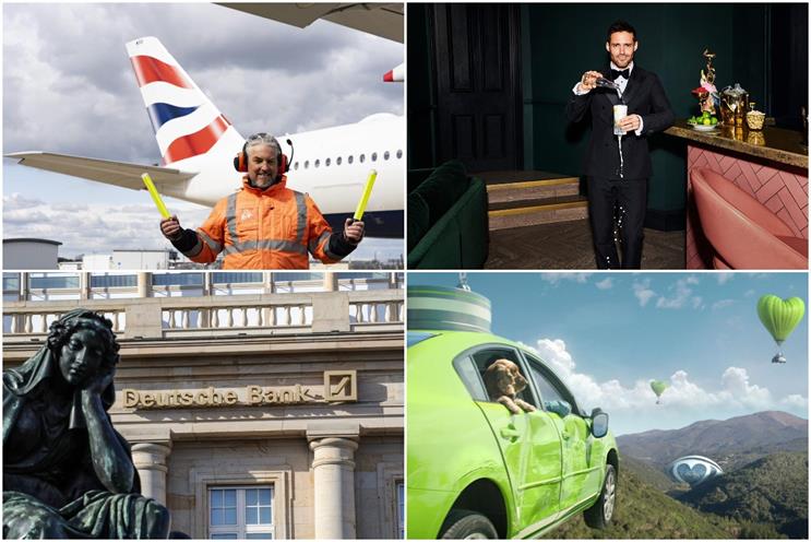 Clockwise from top left: BA, CleanCo, LV=, Deutsche Bank