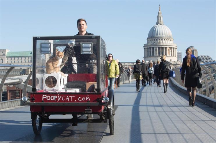 Poopy Cat founder Thomas Vles cycled over 300 miles to the launch of his London pop-up