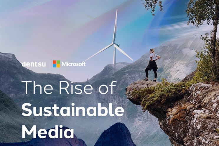 Detail from the cover of The Rise of Sustainable Media report