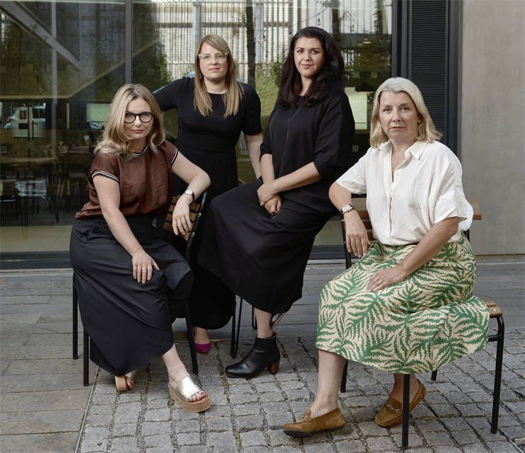 Left to right: Emma de la Fosse, Anna Jehan, Dani Bassil and Jane Austin