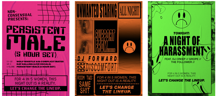 Creative grads devise 'Change the lineup' campaign to combat nightclub sexual harassment