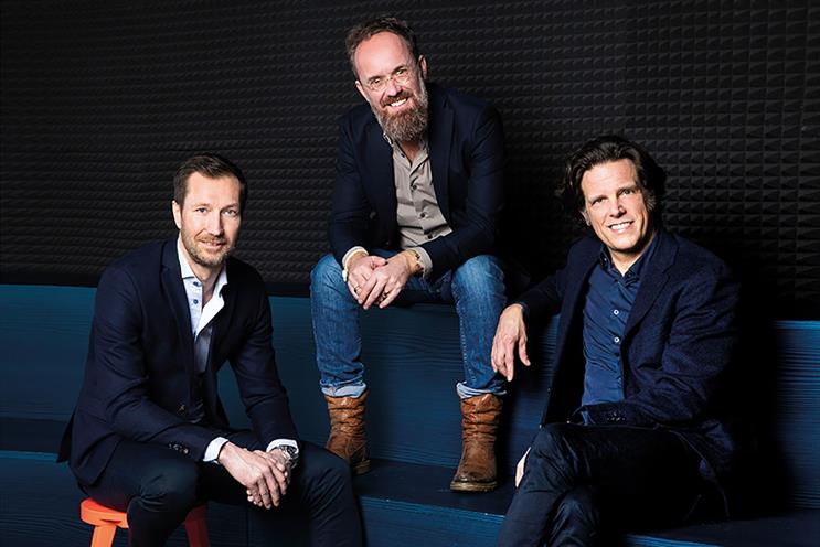 (l-r) Markus Noder, group MD international; Alexander Schill, group MD and CCO; and Florian Haller, group CEO, Serviceplan